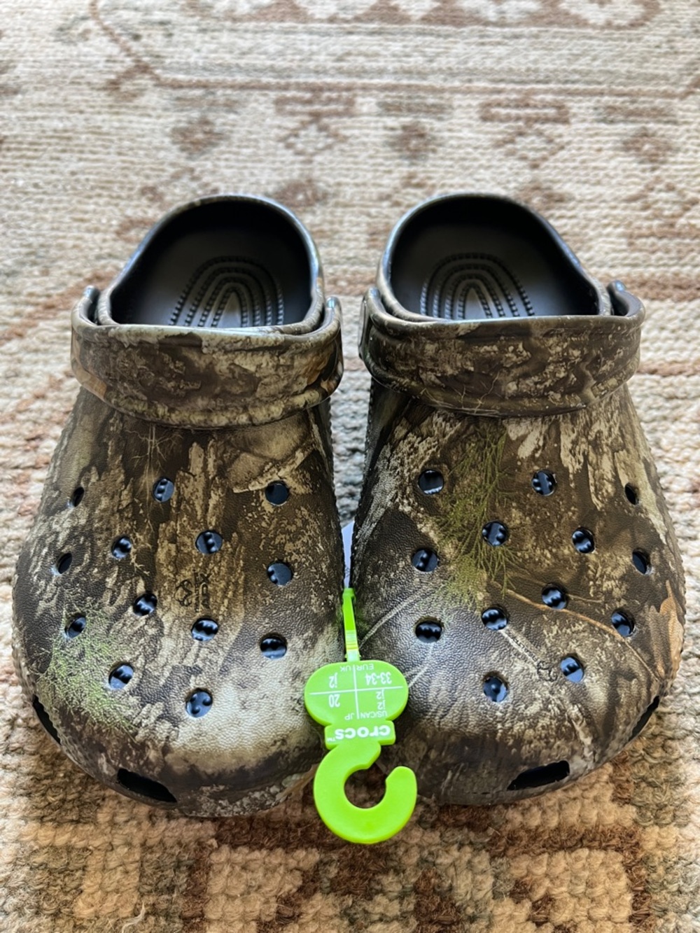 CROCS Kids Clogs in Mossy Oak Camouflage and Black